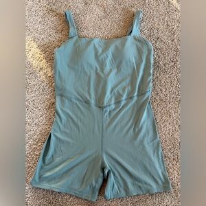 All in Motion Green Athletic Romper Shorts Built-In Bra XL